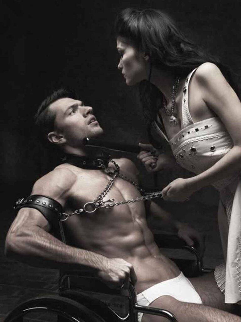 a mistress chaining her submissive